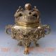 Chinese Brass Handcarved 2dragon & Beads Incense Burner&lid W Ming Dynasty Mark Incense Burners photo 4