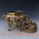 Chinese Brass Handcarved 2dragon & Beads Incense Burner&lid W Ming Dynasty Mark Incense Burners photo 6