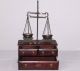 1900s Antique Goldsmith Jewelry Weight Balance Brass Scale With Wooden Box 509 Scales photo 10