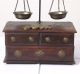 1900s Antique Goldsmith Jewelry Weight Balance Brass Scale With Wooden Box 509 Scales photo 2