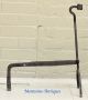 Early Folky Wrought Gooseneck Andirons 18th Cent Metalware photo 3