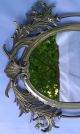 Vintage Oval Solid Brass Mirror Mirrors photo 2