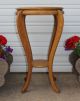 Antique Quarter Sawn Tiger Golden Oak Small Round Table Plant Stand Room Ready 1900-1950 photo 3