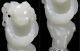 Rare 18th - 19th Century Chinese Carved White Jade Smiling Boy With A Peach Bough Men, Women & Children photo 2