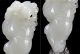 Rare 18th - 19th Century Chinese Carved White Jade Smiling Boy With A Peach Bough Men, Women & Children photo 7