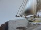 Masterly Hand Crafted Signed Japanese Sterling Silver 985 Model Yacht Ship Japan Other Antique Sterling Silver photo 4