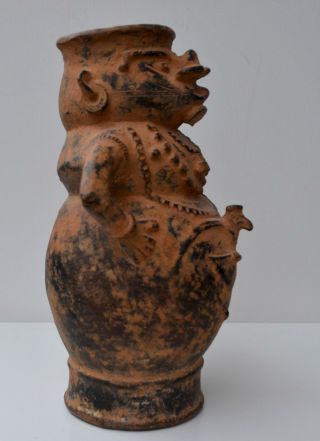 Precolumbian Terracotta Vessel Urn,  Probably Tairona Culture Colombia Antique photo