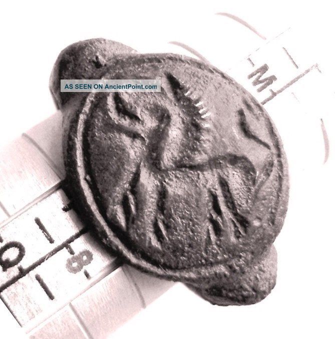 Roman Bronze Military Ring With A Lion.  Ref.  9831. Roman photo