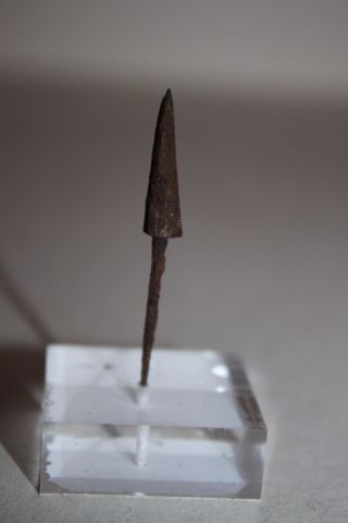 Ancient Medieval Iron Bodkin Arrowhead 10/12th Century Ad photo