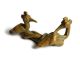 Rare Antique African Bronze Ashanti Gold Weight - Two Birds On A Snake Sculptures & Statues photo 5