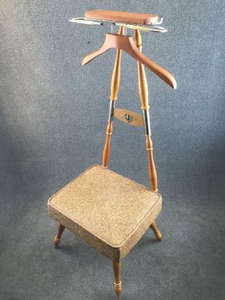 Mid Century Bicentennial Spiegel Industries Valet Butler Chair W/ Hanger & Tray photo