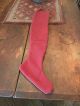 Primitive Early Looking Quilt Fabric Handmade Christmas Holiday Stocking Red Primitives photo 3