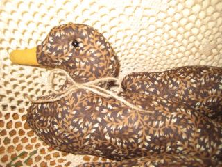 3 Handmade Brown Fabric Mallard Duck Bowl Fillers Home Decor photo