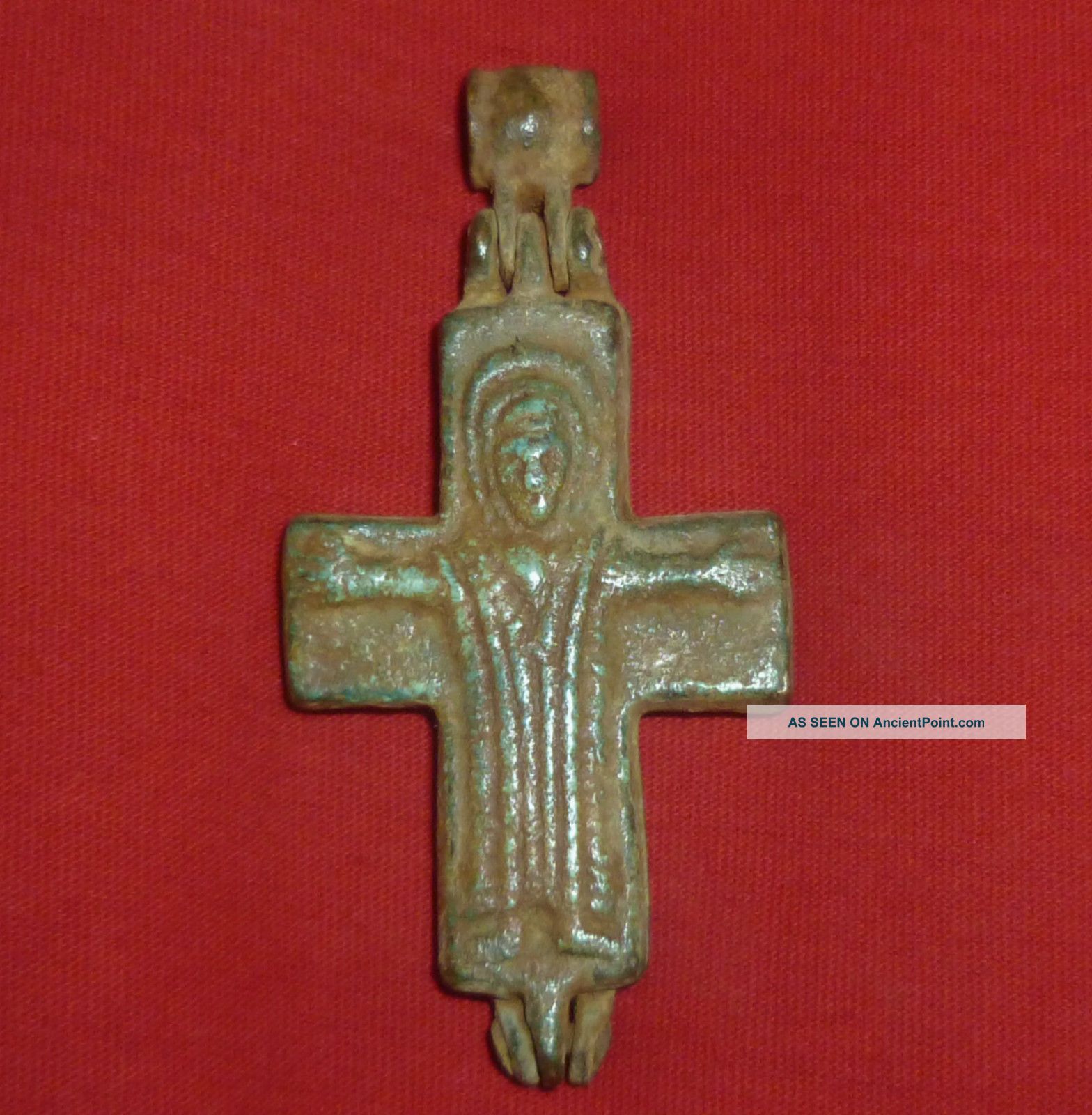 Byzantine Bronze Enkolpion Cross Amulet / Pendant Circa 1200 Ad - 2253 Other Antiquities photo
