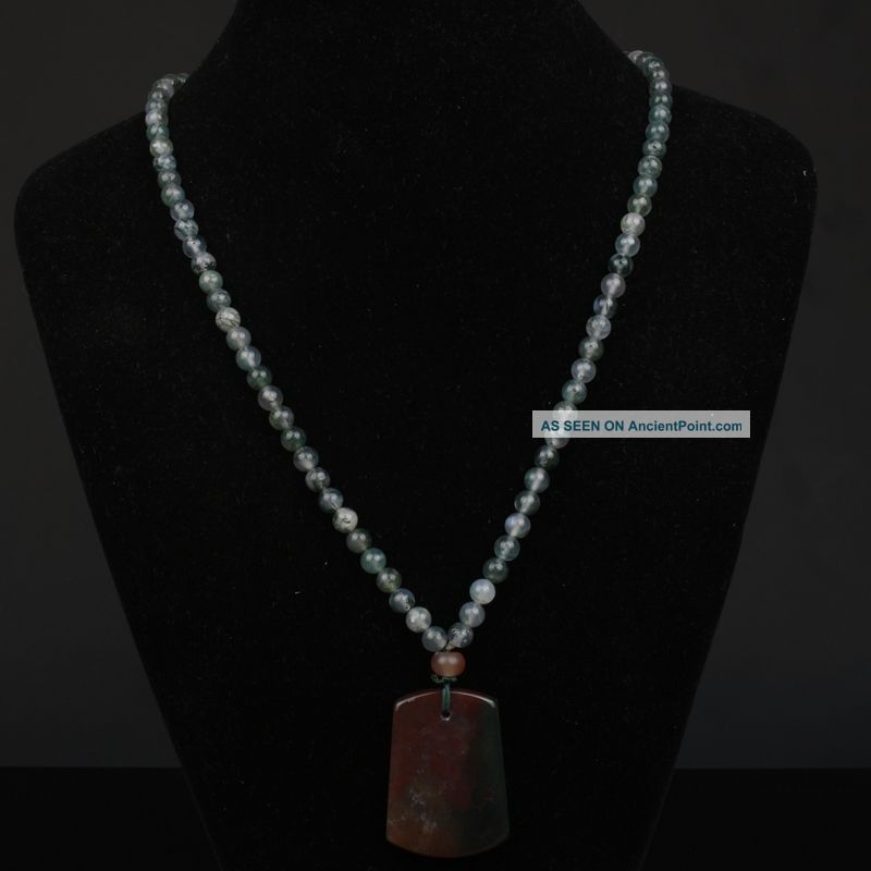 Chinese Natural Agate Exquisite Handmade Polished Necklace Amulets 12.  99inch Necklaces & Pendants photo