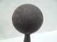 Antique Old Round Ball Andirons Cast Iron Fireplace Accessories Hardware Fireplaces & Mantels photo 9