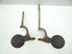 Antique Old Round Ball Andirons Cast Iron Fireplace Accessories Hardware Fireplaces & Mantels photo 1