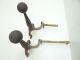 Antique Old Round Ball Andirons Cast Iron Fireplace Accessories Hardware Fireplaces & Mantels photo 3