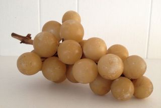 Vintage Italy Italian Alabaster Marble Stone Fruit Grapes Heavy Vine Stem photo