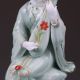 Chinese The Color Porcelain Handwork Carved Gril Statues G358 Other Antique Chinese Statues photo 2