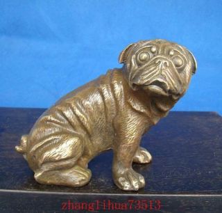 Antique Collectible Handmade Statue Brass Dog Art Deco photo