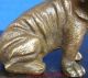 Antique Collectible Handmade Statue Brass Dog Art Deco Foo Dogs photo 2