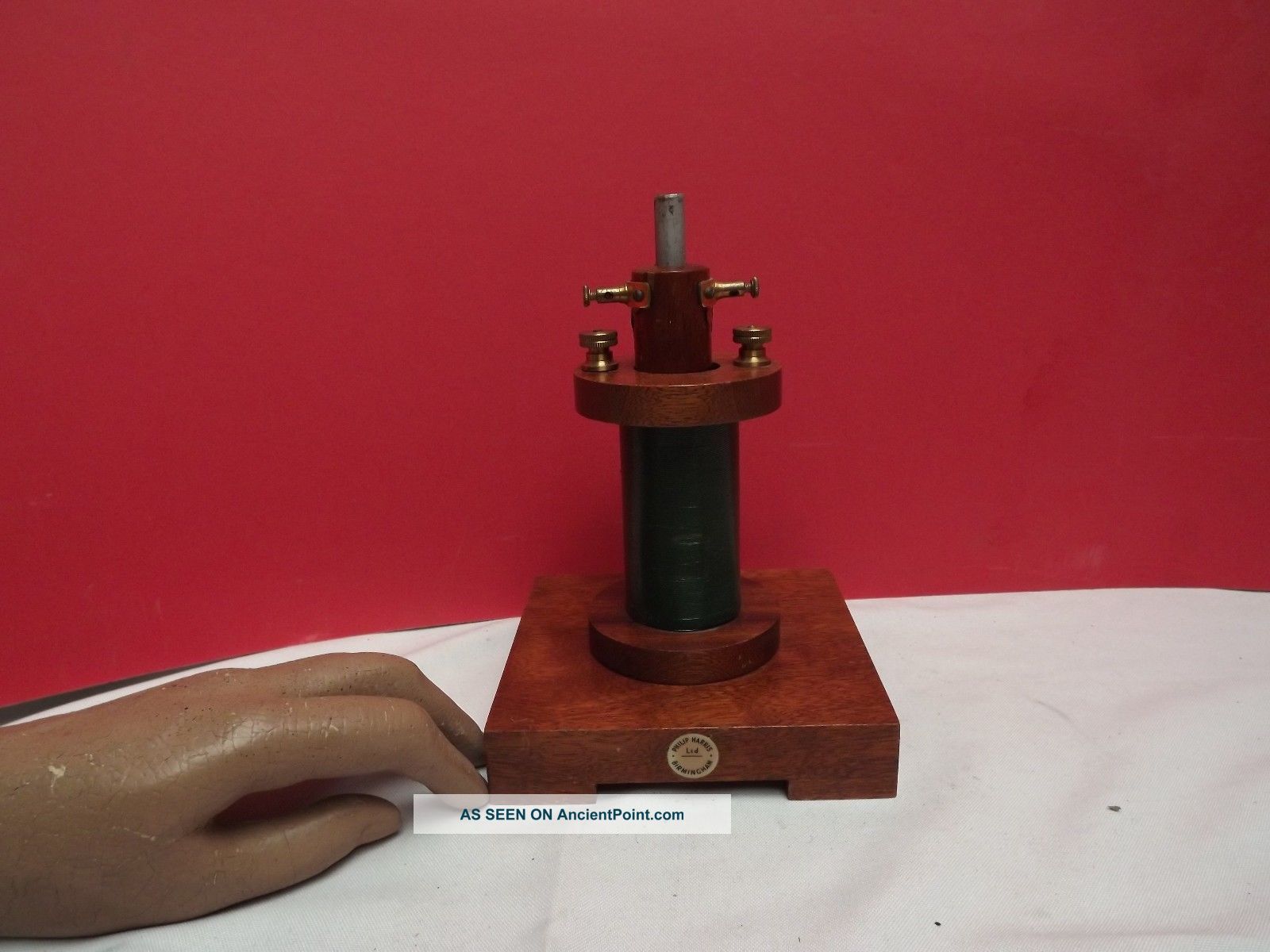 Induction Coil ( ) Demonstration Coil (fine) Philip Harris (mahogany) Other Antique Science Equip photo