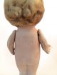 Unique Antique Bisque Child Pin Cushion Doll Moveable Arms In Pink Rose 