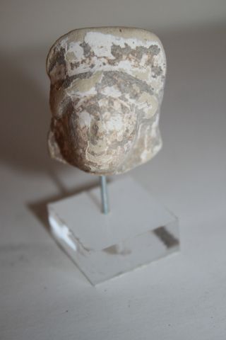 Ancient Greek Pottery Terracotta Head Of Demeter 5th Century Bc photo