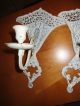 Pair Shabby Chic Cast Iron Taper Candle Wall Sconces,  Lace,  Scroll,  Pineapple,  India Chandeliers, Fixtures, Sconces photo 11