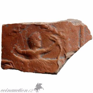 Rare Roman Empire Terra Sigillata Female Face Terracotta Fragment photo