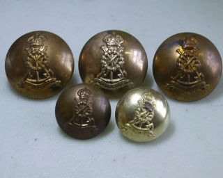 1939 - 1946 Wwii 5 British Army Pioneer Corps Tunic/cuff Buttons 25/19 Mixed Maker photo
