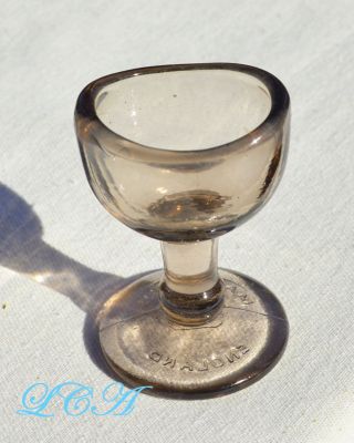 Off Color Made In England Antique Eye Wash Cup Hand Blown photo