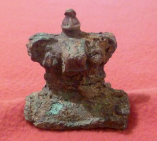 Roman Ancient Bronze Chariot Applique Statuette Circa 200 - 400 Ad - 3346 photo