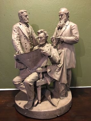 Antique John Rogers Group Statue Sculpture 