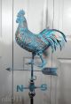 Large Strutting Rooster 3d Weathervane Aged Copper Patina Handcrafted Weathervanes & Lightning Rods photo 6
