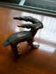 Rare Antique African Tribal Cast Bronze Ashanti Akan Gold Weight - Antelope Other African Antiques photo 2