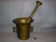 Antique 18/19th C Large Heavy Brass Mortar & Pestle Stamped And Marked W/numbers Mortar & Pestles photo 10
