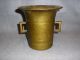 Antique 18/19th C Large Heavy Brass Mortar & Pestle Stamped And Marked W/numbers Mortar & Pestles photo 3