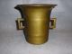 Antique 18/19th C Large Heavy Brass Mortar & Pestle Stamped And Marked W/numbers Mortar & Pestles photo 5