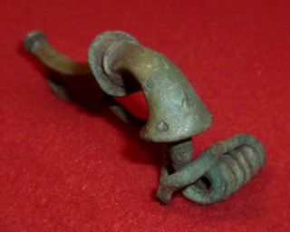 Viking Ancient Artifact Bronze Fibula / Brooch Circa 700 - 800 Ad - 3363 photo