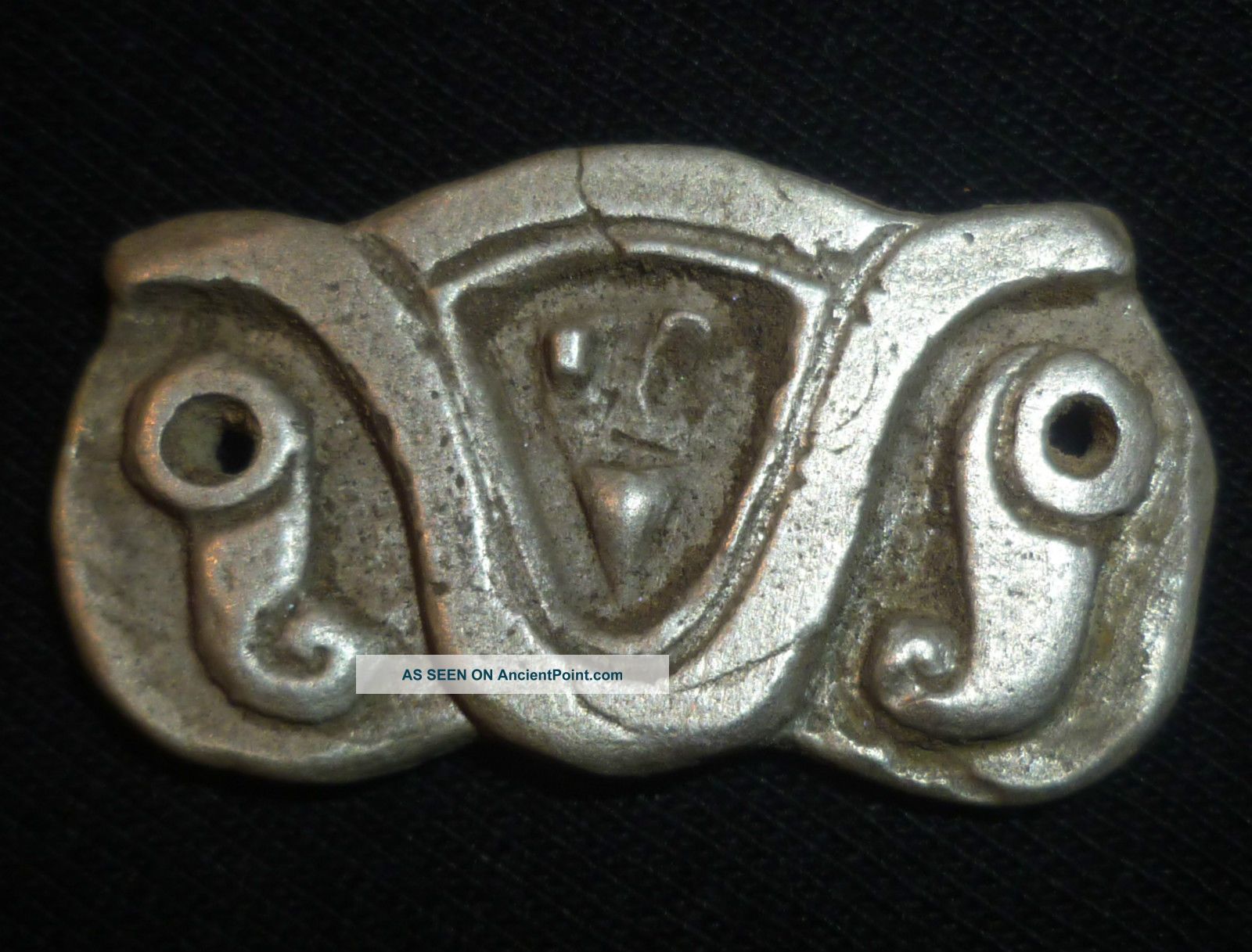 Viking Ancient Artifact Silver Amulet / Applique Circa 700 - 800 Ad - A139 Scandinavian photo