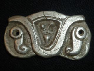 Viking Ancient Artifact Silver Amulet / Applique Circa 700 - 800 Ad - A139 photo