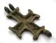 Circa.  1200 A.  D Medieval Period Ae Bronze Reliquary Cross Pendant British photo 1