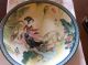 Old Japanese Porcelain Geisha Girl Plate With Stand Plates photo 2