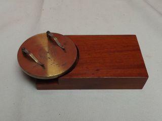 Microscope (microscope Slide) Slide Ringing Table (mahogany & Brass) C1880 photo