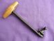 Antique,  Dentist ' S,  Straight Shaft Tooth Key With Wooden Handle Other Medical Antiques photo 1