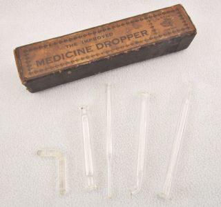 Vintage Medical Improved Medicine Dropper Glass W B & Co Wild Boar Trademark photo