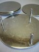 Vintage 2 Decanters Silver Tone Carrier Stand Silver Plate Tone Coasters Stand Decanters photo 9