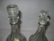 Vintage 2 Decanters Silver Tone Carrier Stand Silver Plate Tone Coasters Stand Decanters photo 3